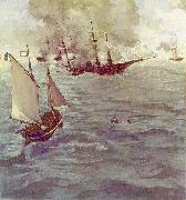 Edouard Manet Schlacht zwischen der oil painting reproduction